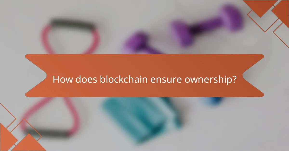 How does blockchain ensure ownership?
