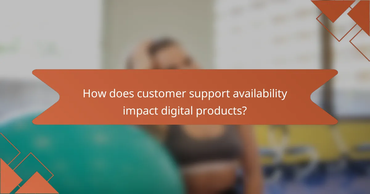 How does customer support availability impact digital products?
