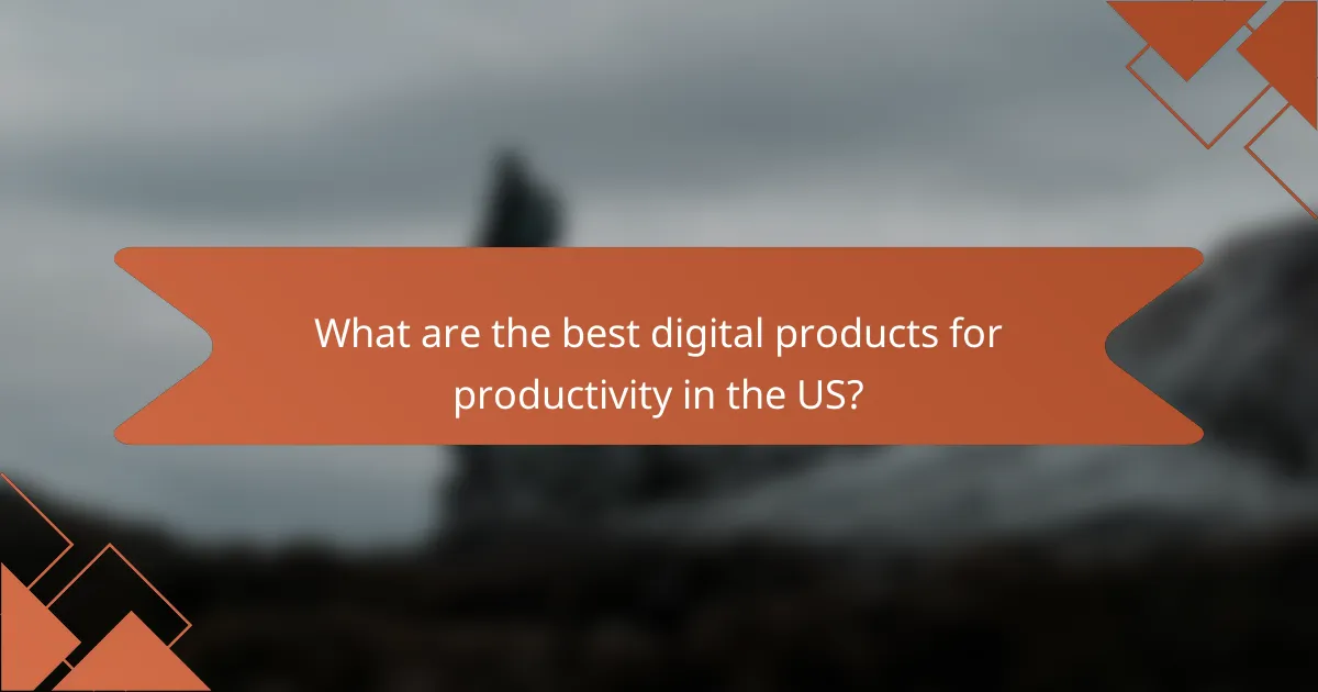 What are the best digital products for productivity in the US?