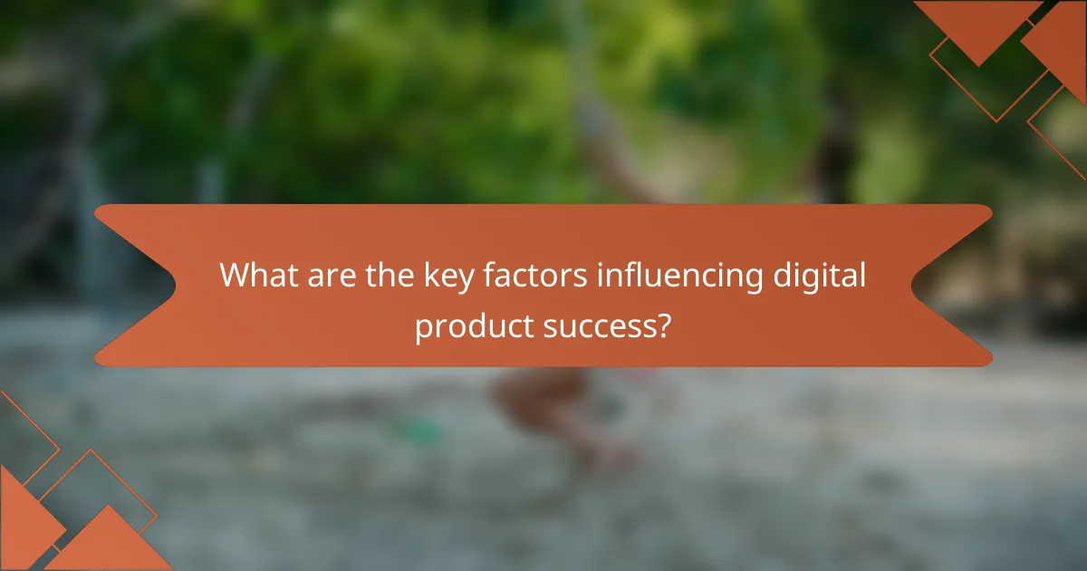 What are the key factors influencing digital product success?